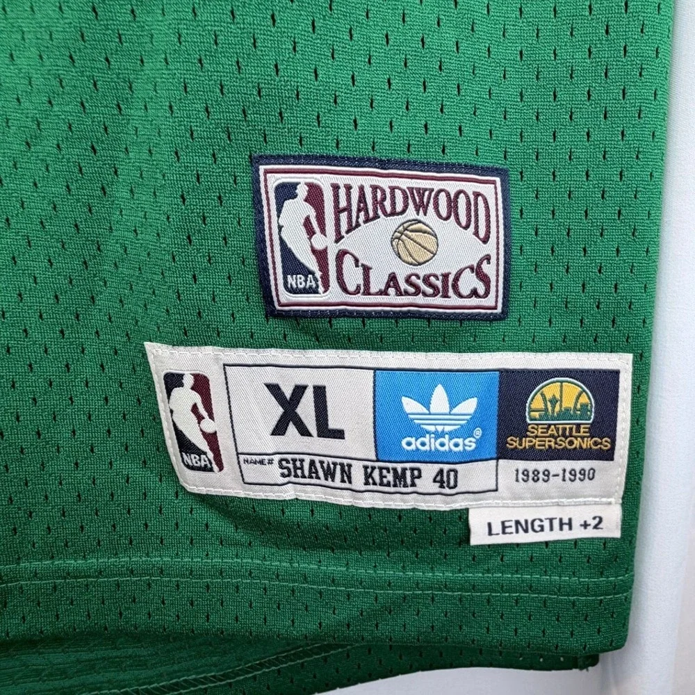 Adidas Shawn Kemp 40 Seattle SuperSonics Hardwood Classics Jersey XL +2 NWT